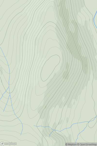 Thumbnail image for Craig Hill [The River Tweed to the English Border] [NY338871] showing contour plot for surrounding peak